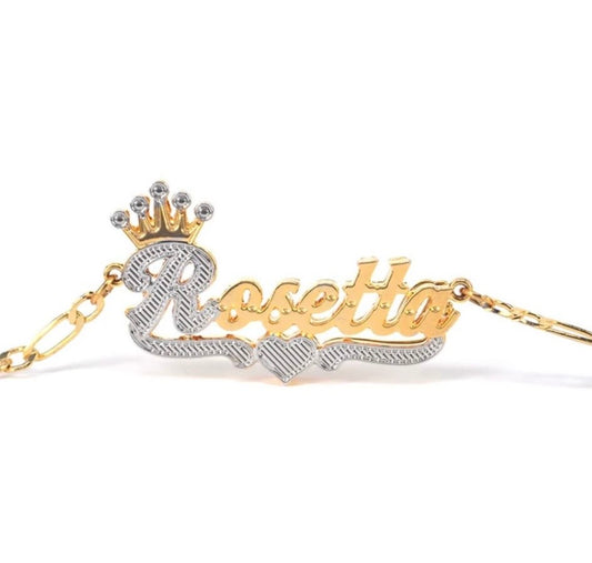 Crown Custom Nameplate Necklace