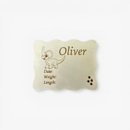 Wooden Birth Announcement