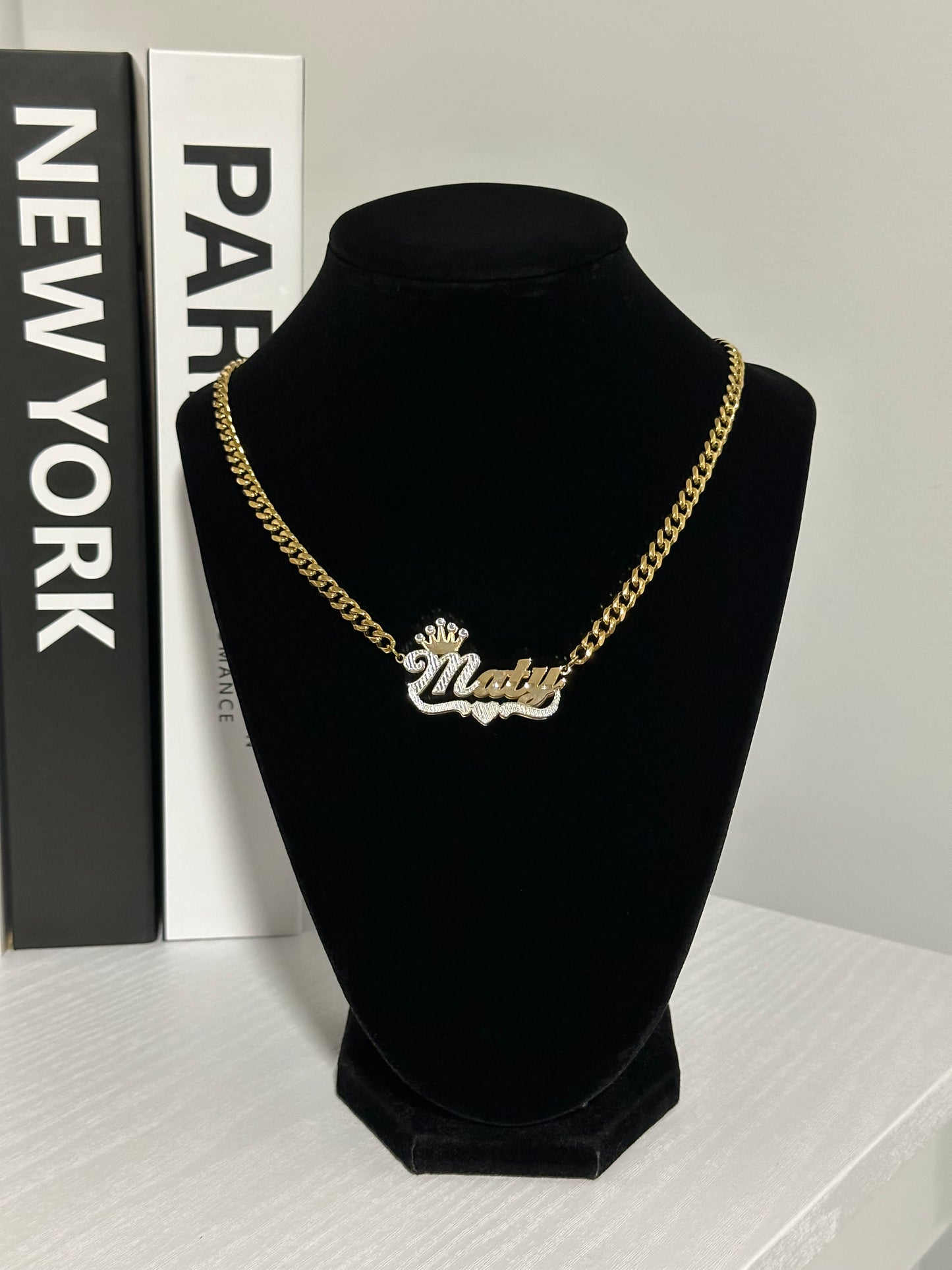 Crown Custom Nameplate Necklace