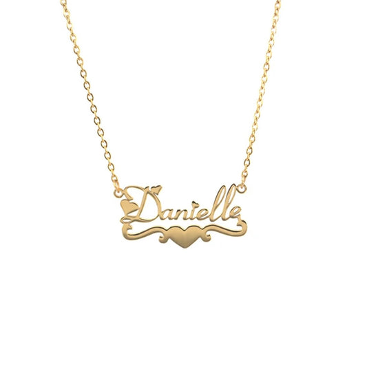 Heart Custom Nameplate Necklace